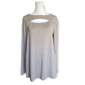 Soft Surroundings Beckett Boatneck Cut Out Modal Long‎ Sleeve Size Medium